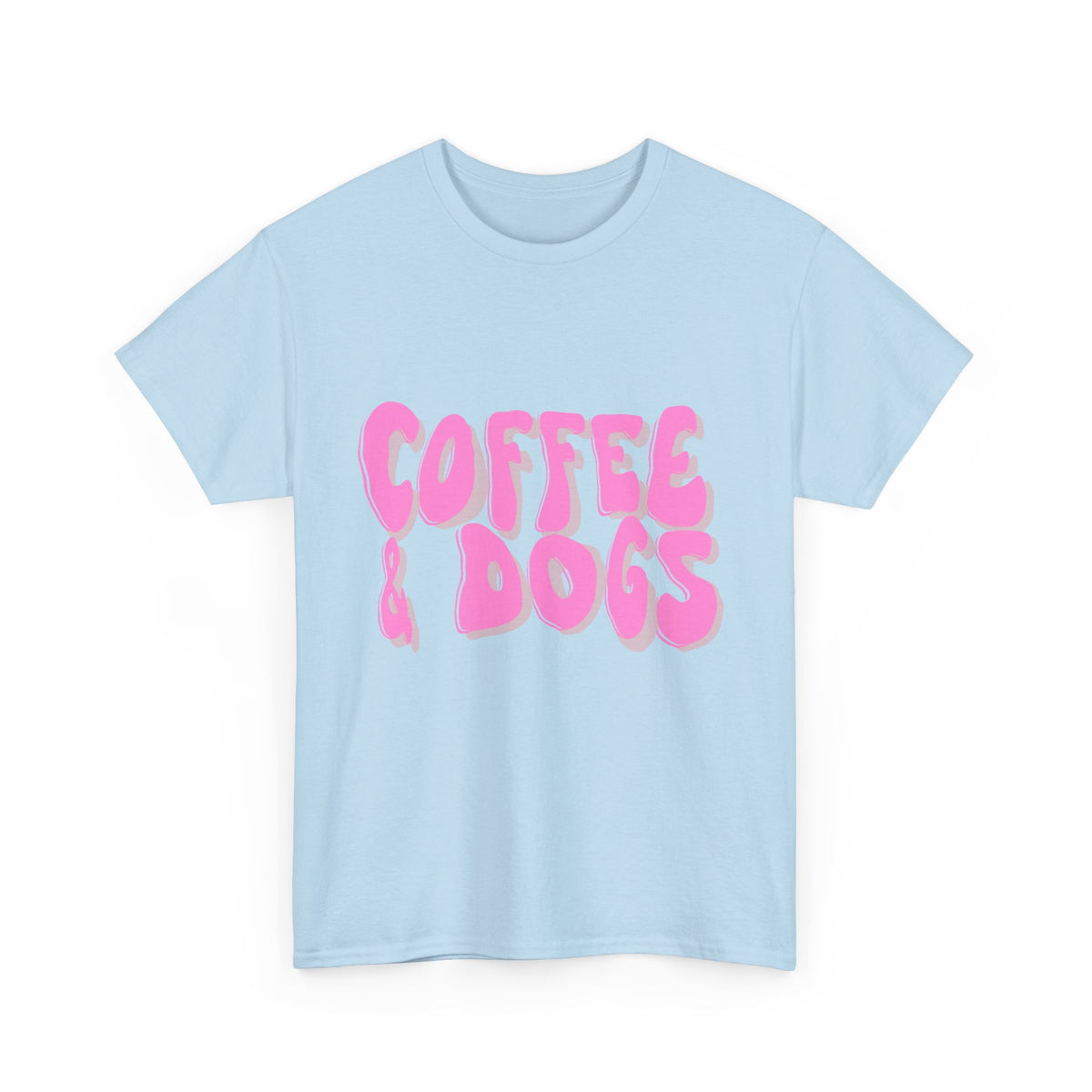 Coffee & Dogs Psychedelic Graphic T-Shirt