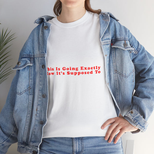 This Is Going Exactly How It’s Supposed To – Statement T-Shirt by Electrik Land