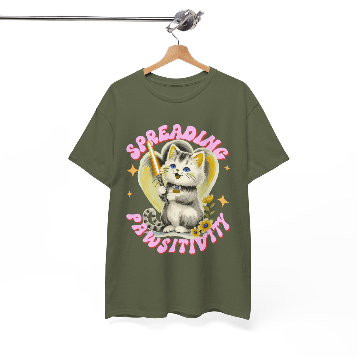 Spreading Pawsitivity Cat |  Unisex T-shirt