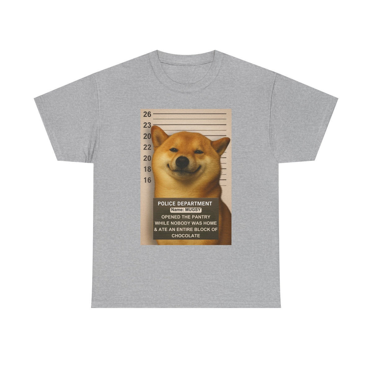 Police Mugshot- Custom Pet Print Unisex Tee