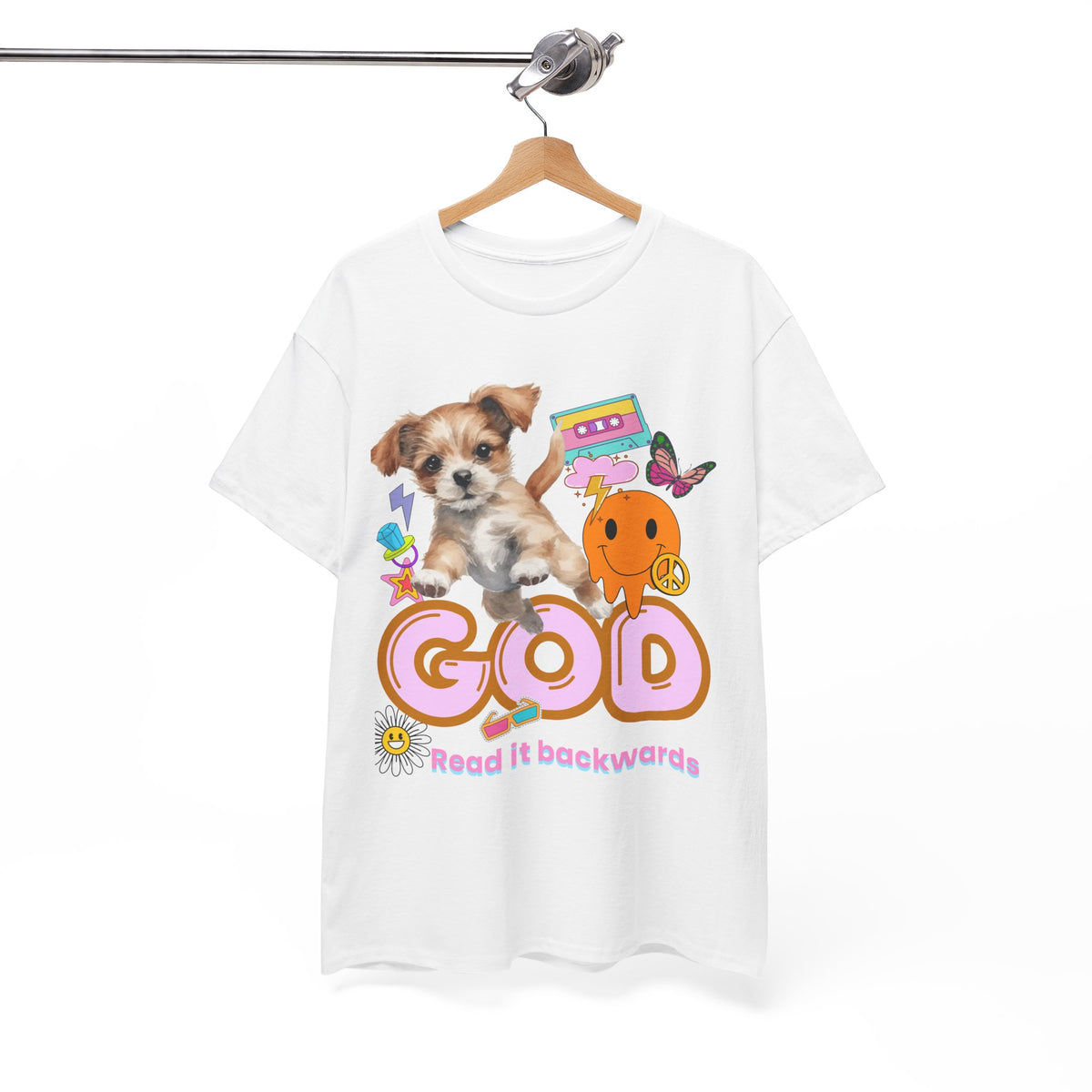 G.O.D Puppy Read it Backwards - Unisex T-shirt