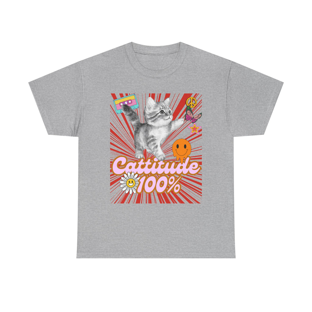 Cattitude 100% Y2K Edition - Cat Lovers - Unisex T-shirt