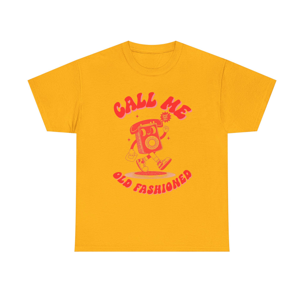 Call Me Old Fashioned Vintage Red Phone Tee by Electrik Land