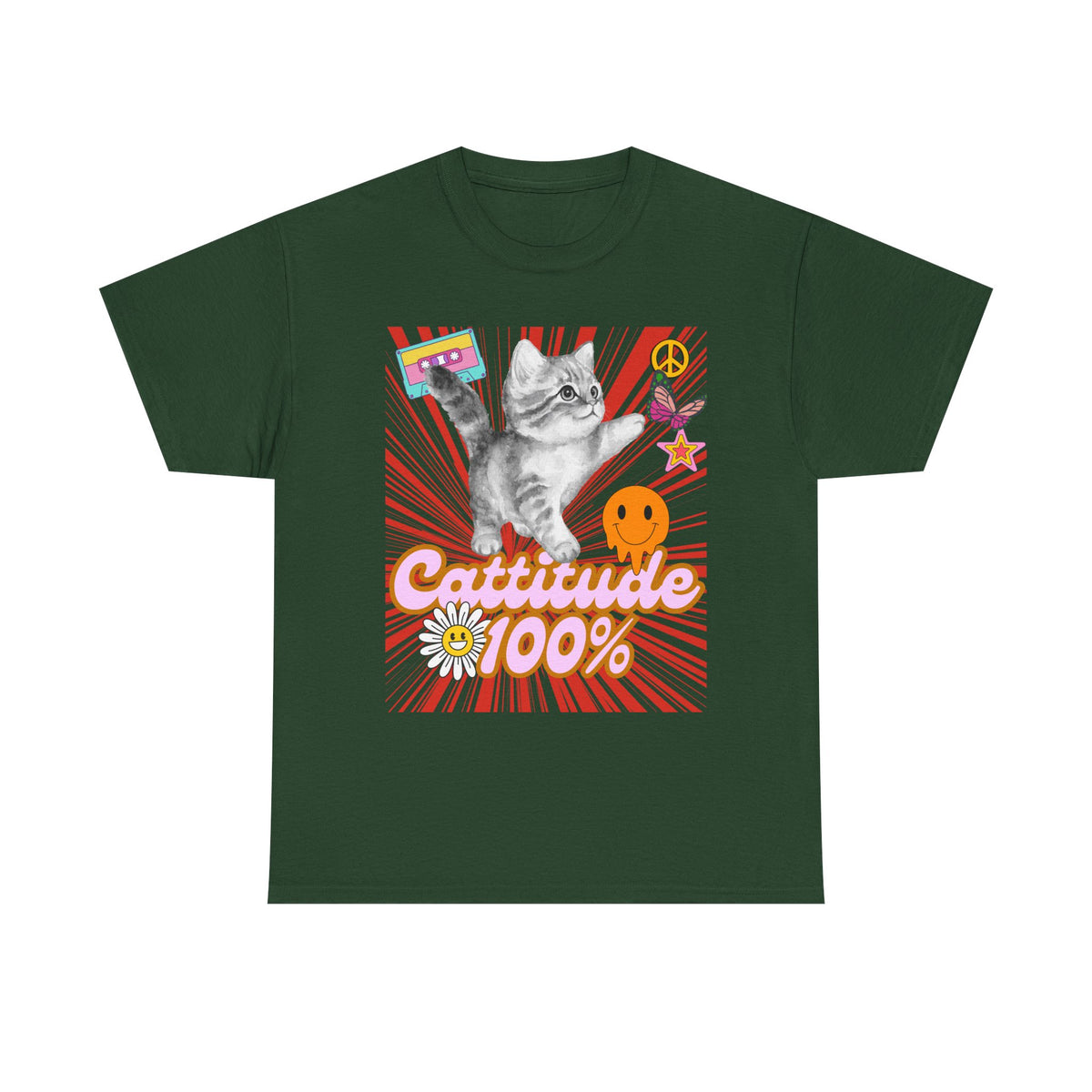 Cattitude 100% Y2K Edition - Cat Lovers - Unisex T-shirt