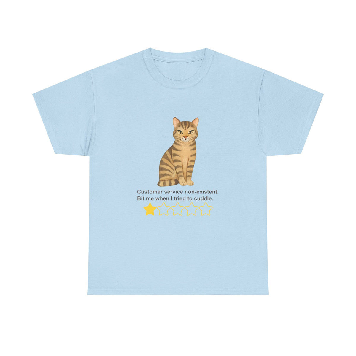 1 Star Cat Experience (Cartoon Cat) | Funny Cat Humor Tee by Electrik Land