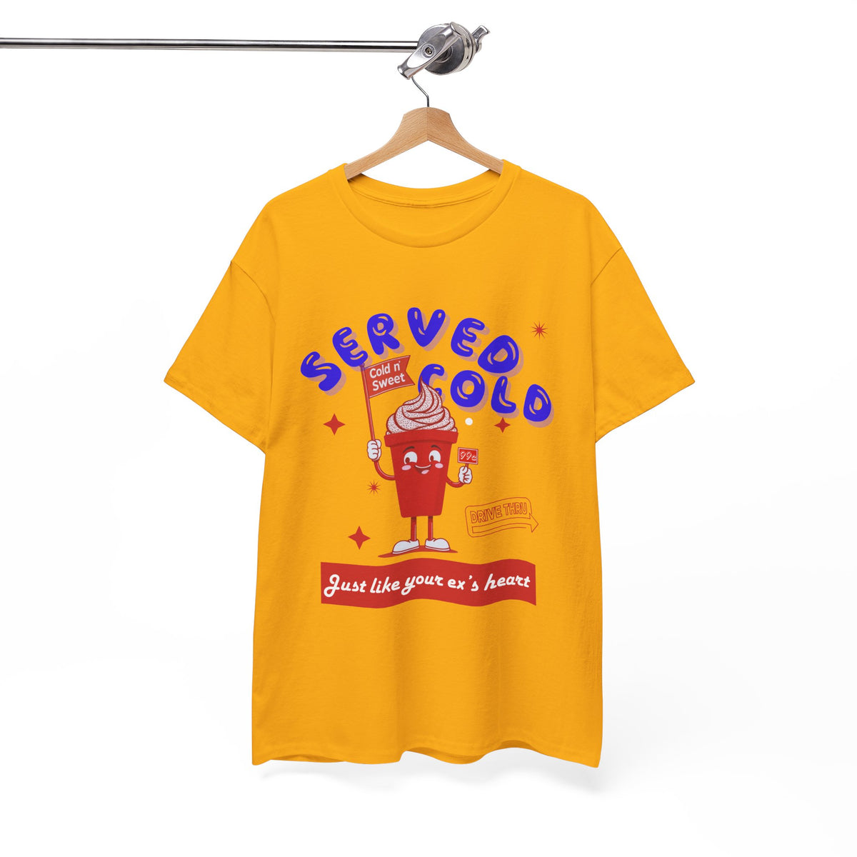 Served Cold Like Your Ex's Heart Retro Ice Cream - Unisex T-shirt