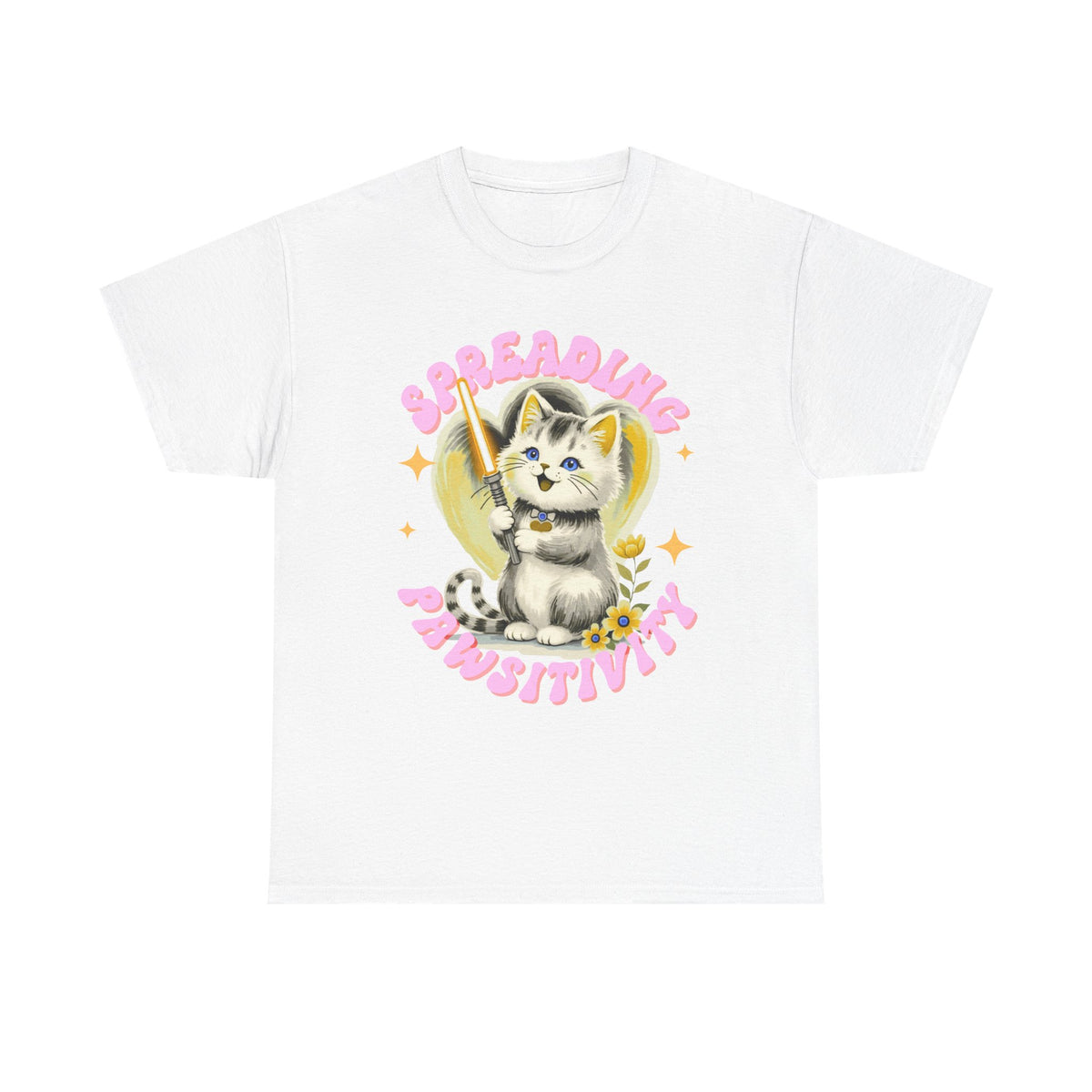 Spreading Pawsitivity Cat |  Unisex T-shirt