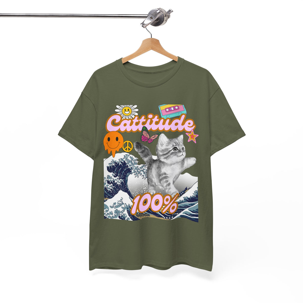 Cattitude 100% -  Cat Lovers - Unisex T-shirt