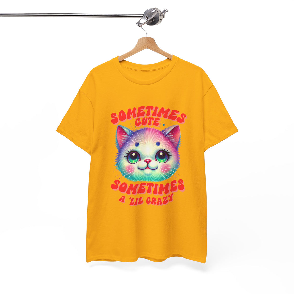 Sometimes Cute Sometimes Crazy Cat Tee by Electrik Land