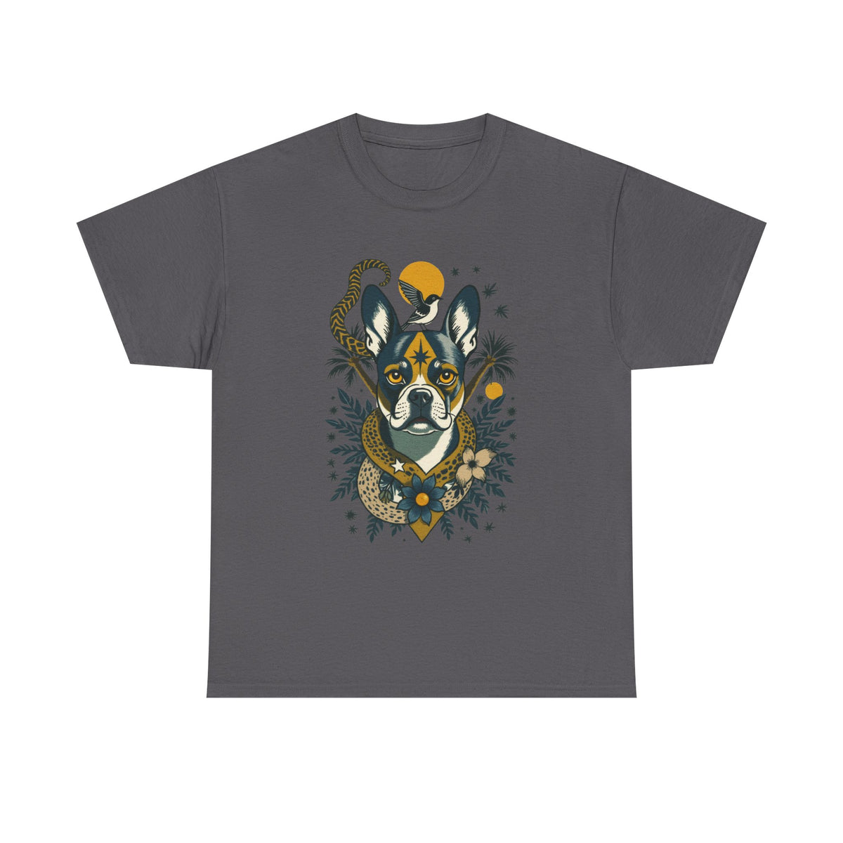 French Bulldog Vintage Style Tattoo Graphic T-Shirt