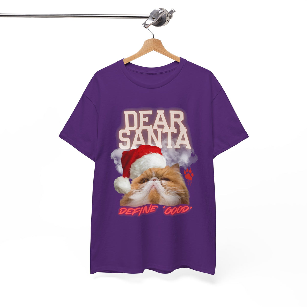 Dear Santa Define Good Cat Tee by Electrik Land