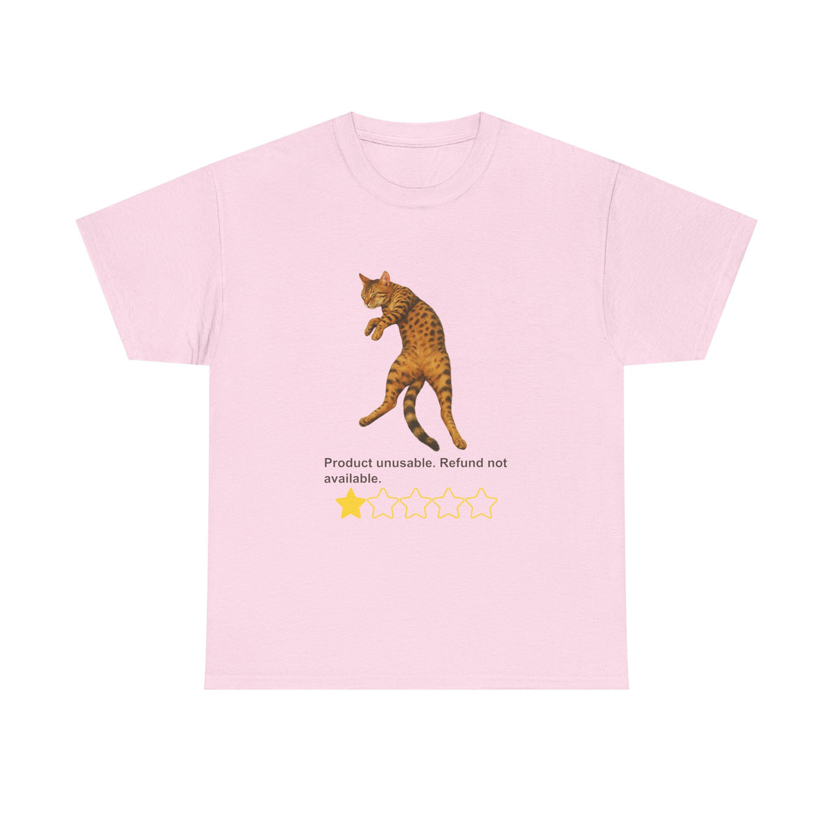 Product Unusable Funny Cat Review Tee by Electrik Land