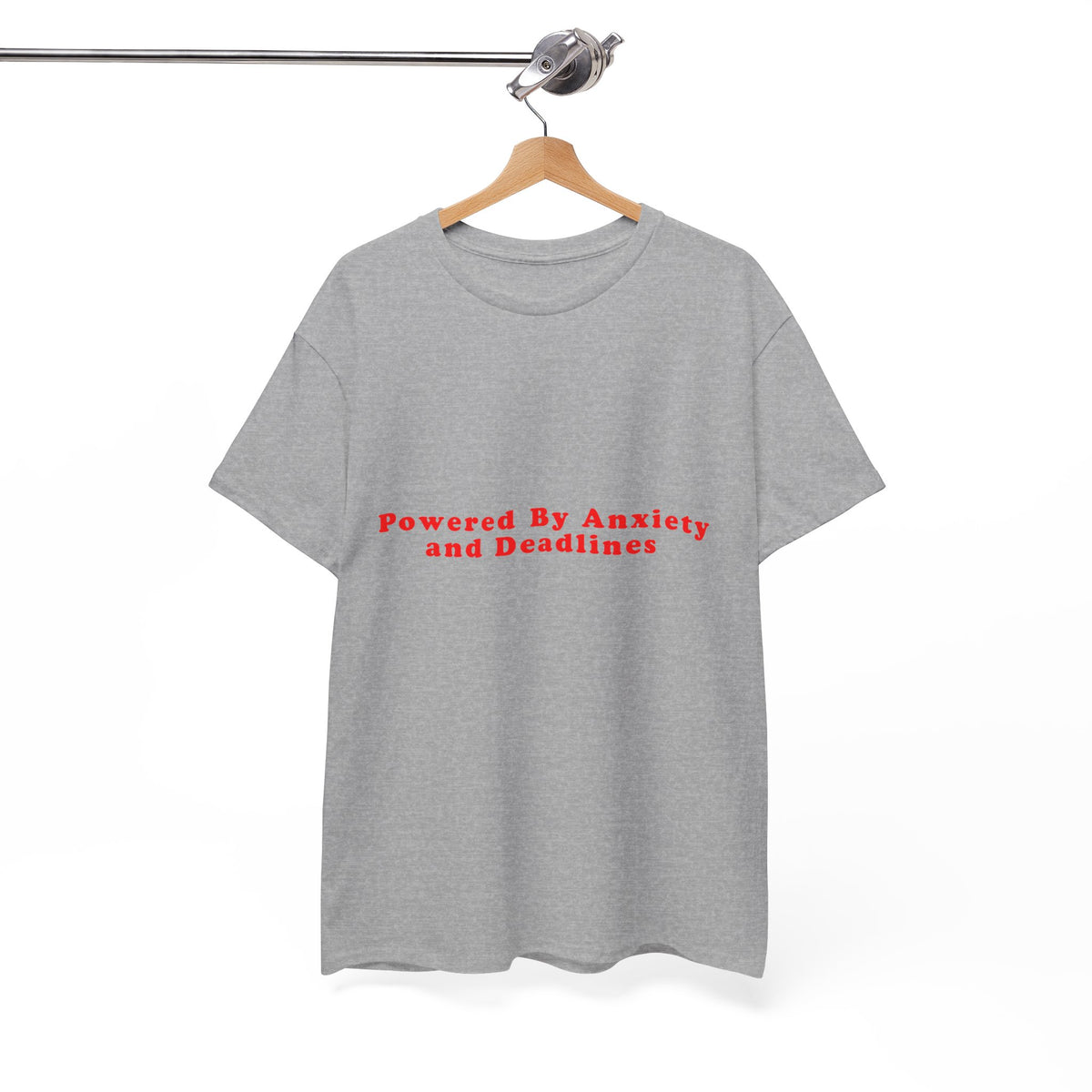 Powered By Anxiety And Deadlines – Statement T-Shirt by Electrik Land