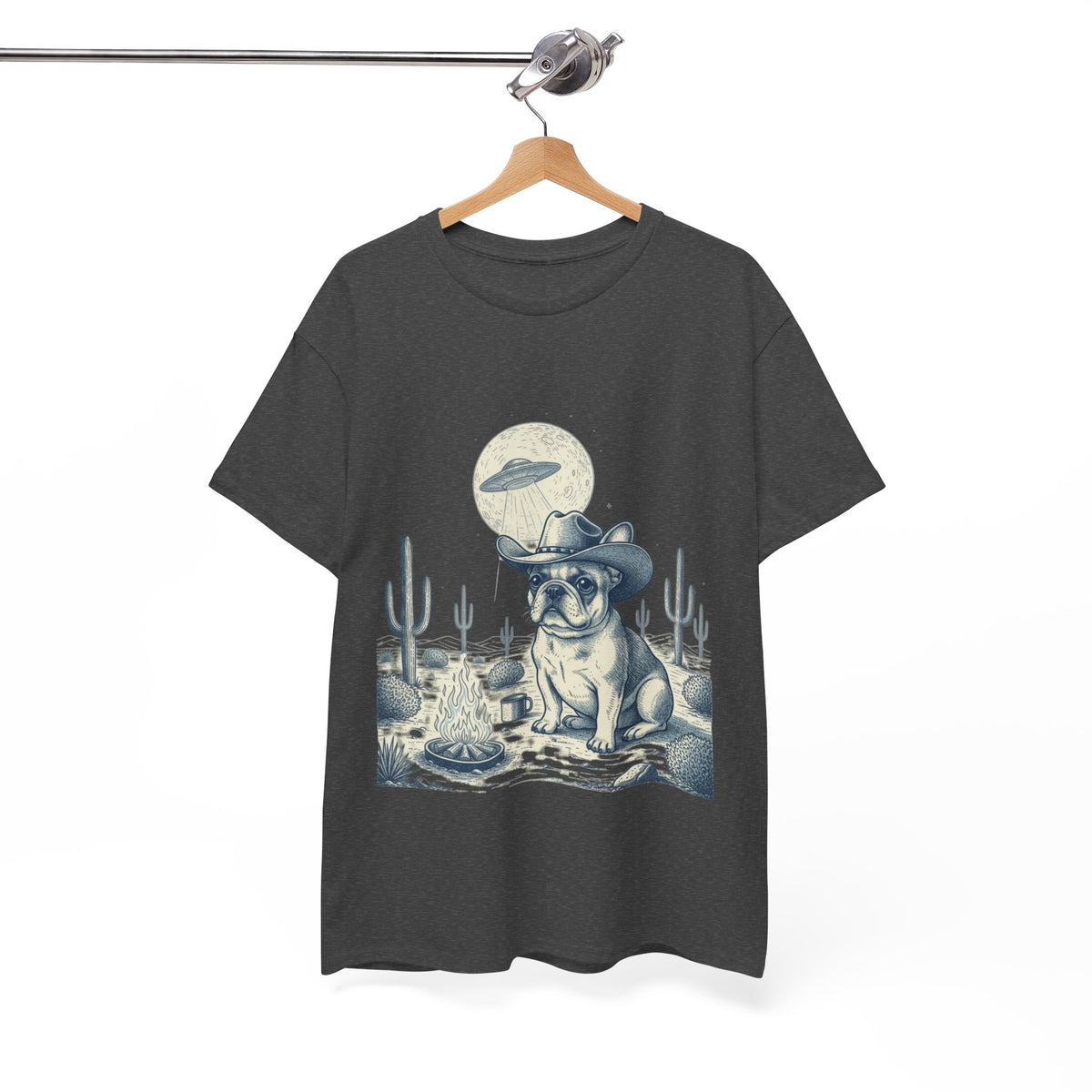 French Bulldog Cowboy & Desert UFO  - Unisex T-shirt