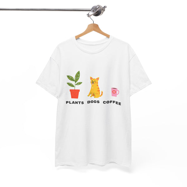 Plants Dogs Coffee Cute |  Unisex T-shirt