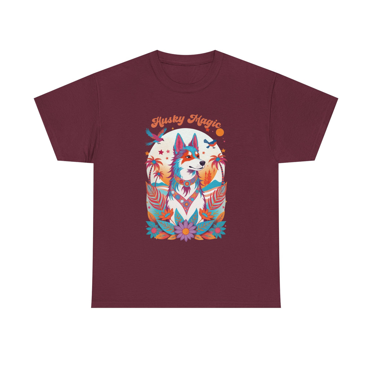 Husky Pop Psychedelic Retro Graphic Tee by Electrik Land