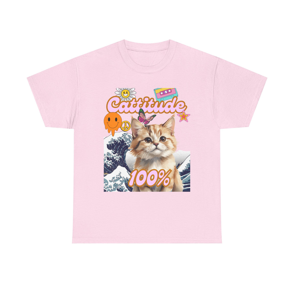 Cattitude 100% Waves Edition - Cat Lovers - Unisex T-shirt