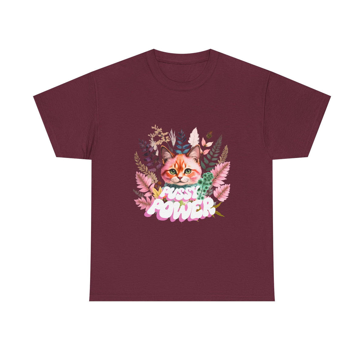 Pussy Power Flower Cat - Unisex T-shirt