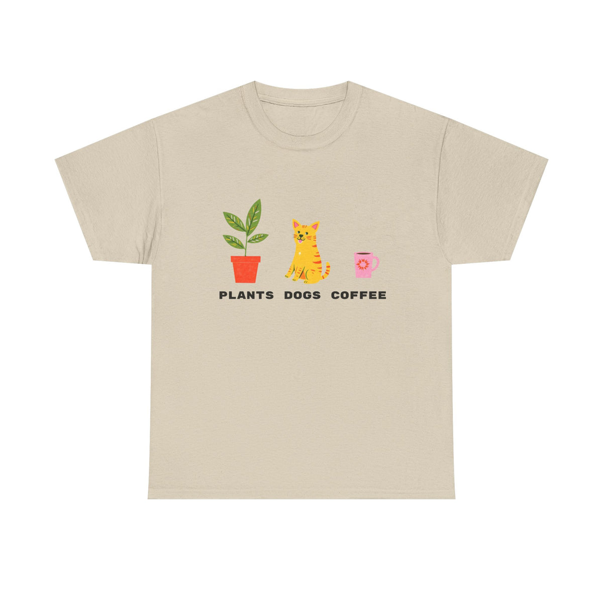 Plants Dogs Coffee Cute |  Unisex T-shirt