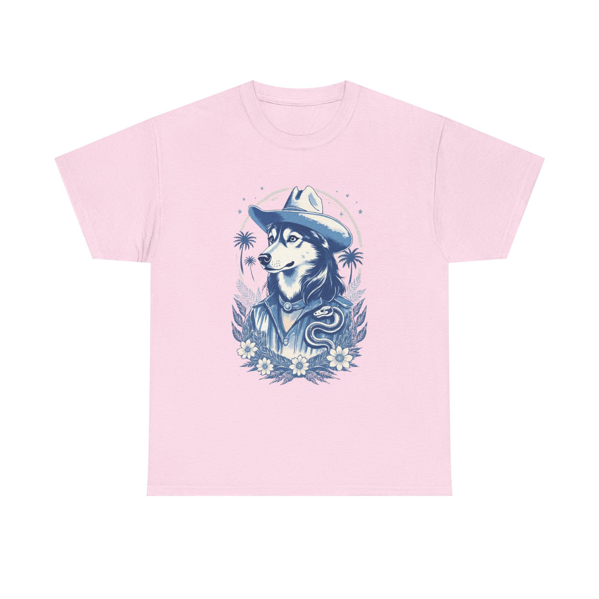 Husky Blue Print Cowboy T-Shirt