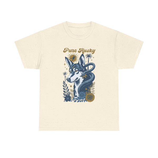 Pure Husky Fantasy Tattoo Graphic Tee by Electrik Land