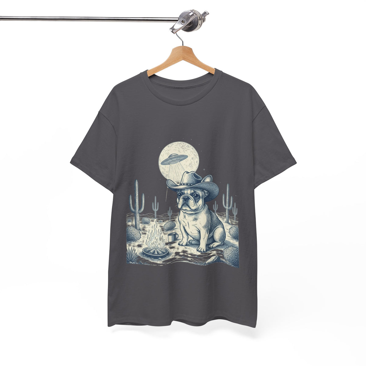 French Bulldog Cowboy & Desert UFO  - Unisex T-shirt