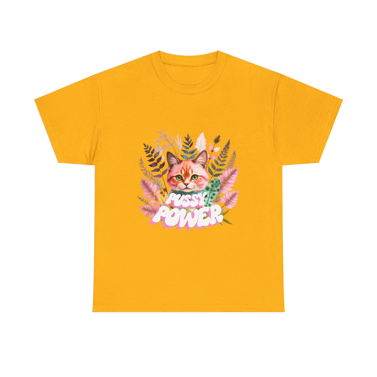 Pussy Power Flower Cat - Unisex T-shirt