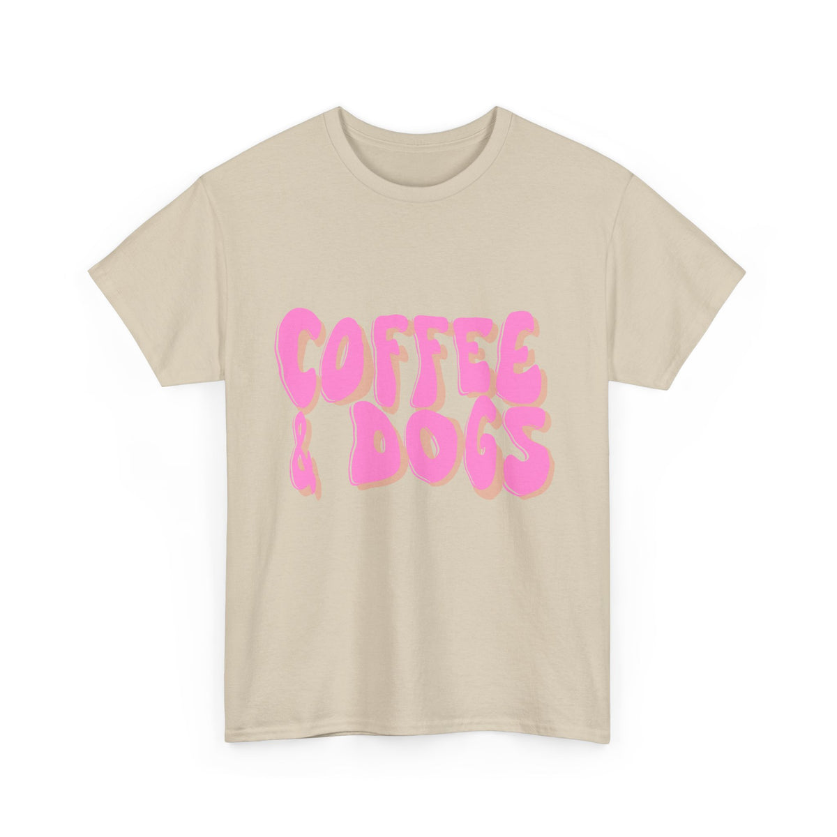 Coffee & Dogs Psychedelic Graphic T-Shirt