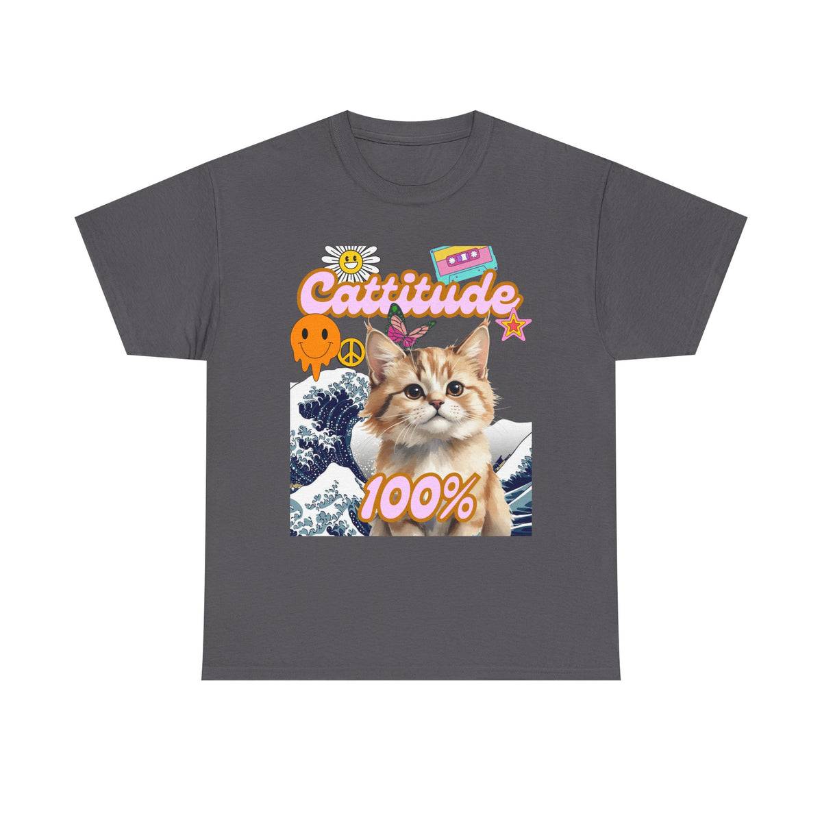 Cattitude 100% Waves Edition - Cat Lovers - Unisex T-shirt
