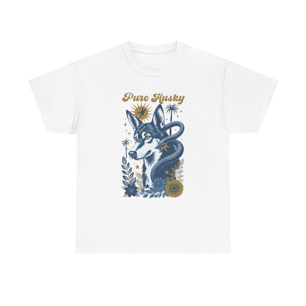 Pure Husky Fantasy Tattoo Graphic Tee by Electrik Land