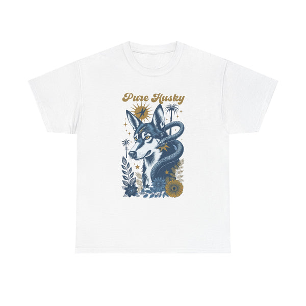 Pure Husky Fantasy Tattoo Graphic Tee by Electrik Land