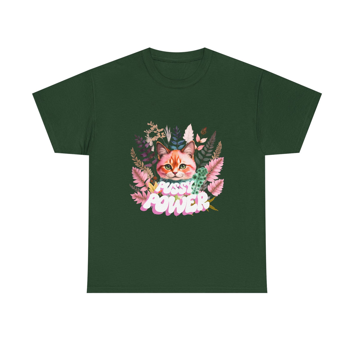 Pussy Power Flower Cat - Unisex T-shirt
