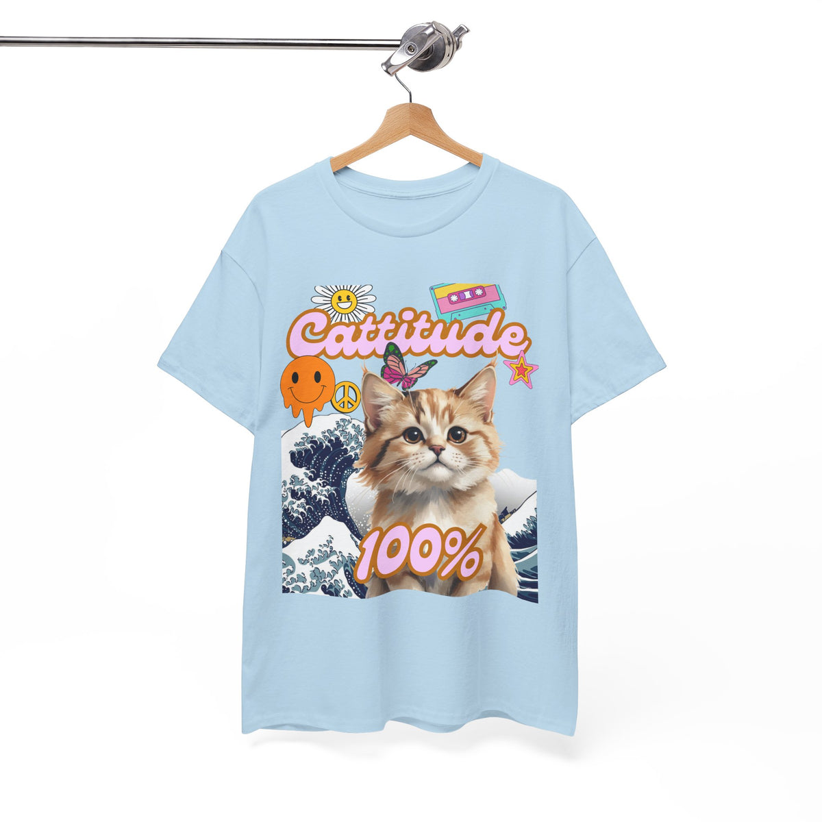 Cattitude 100% Waves Edition - Cat Lovers - Unisex T-shirt