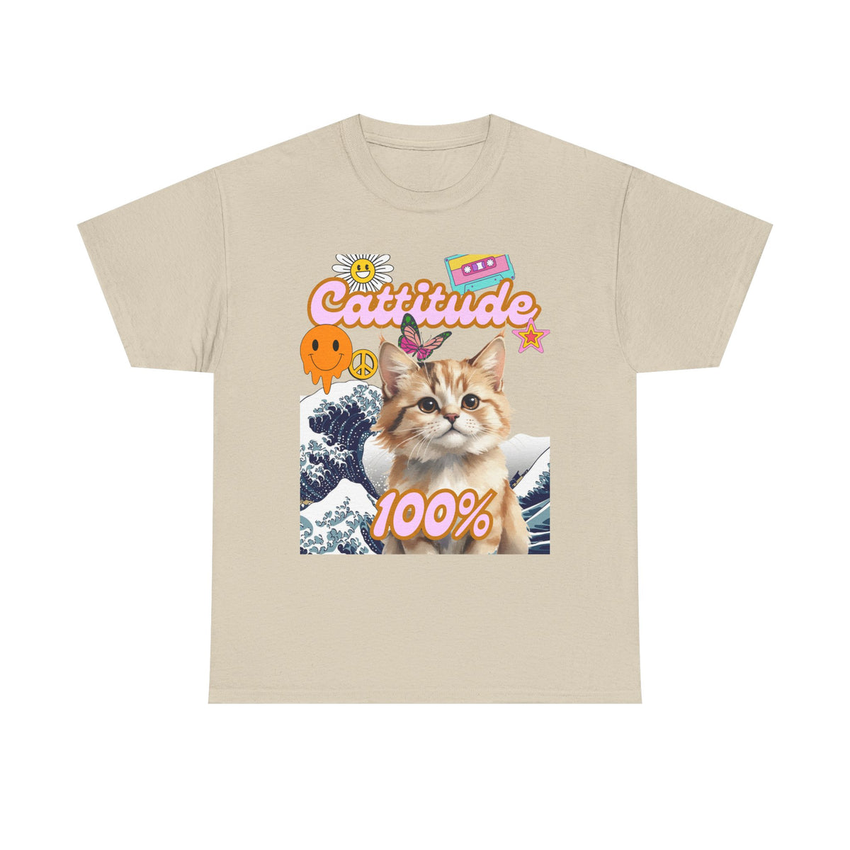 Cattitude 100% Waves Edition - Cat Lovers - Unisex T-shirt