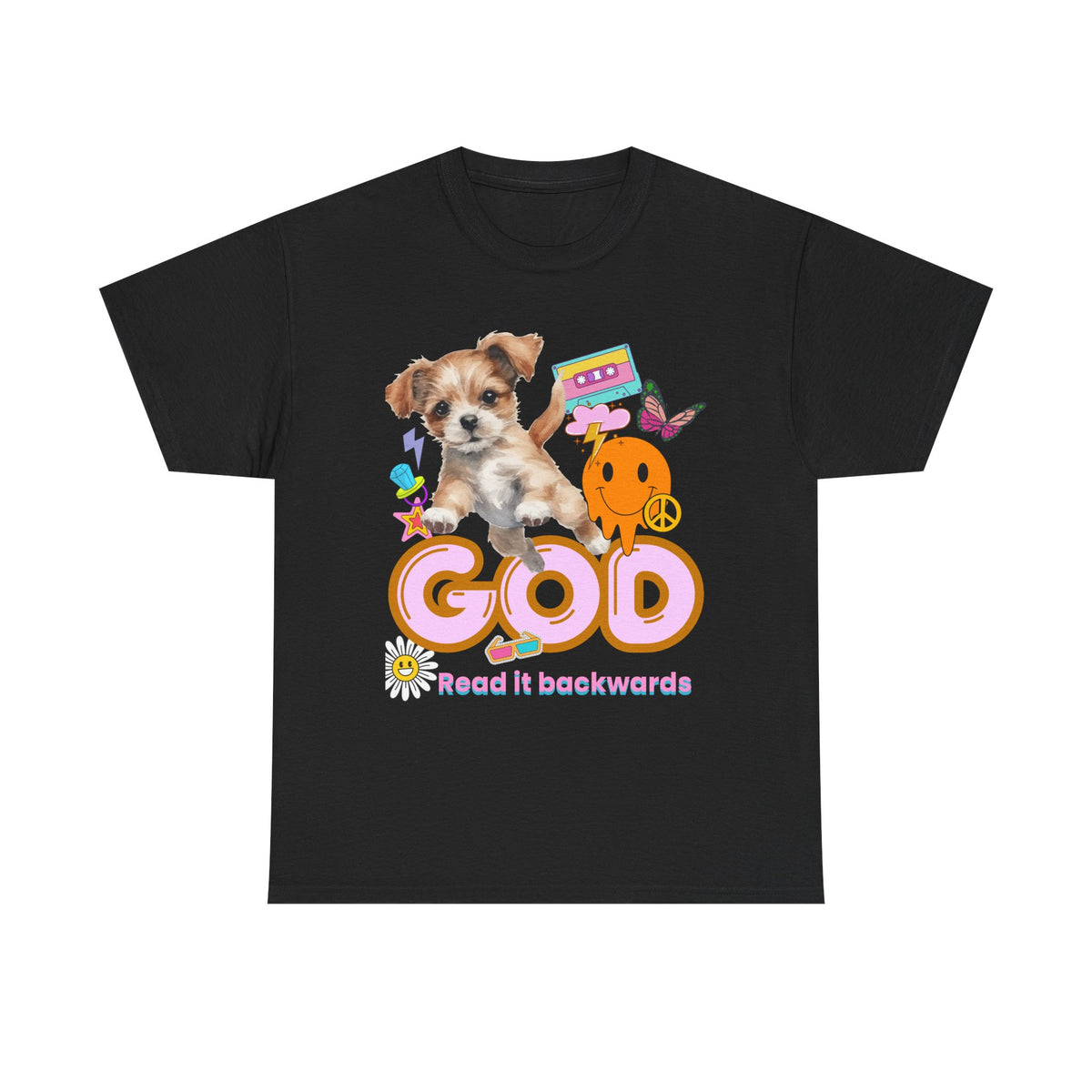 G.O.D Puppy Read it Backwards - Unisex T-shirt