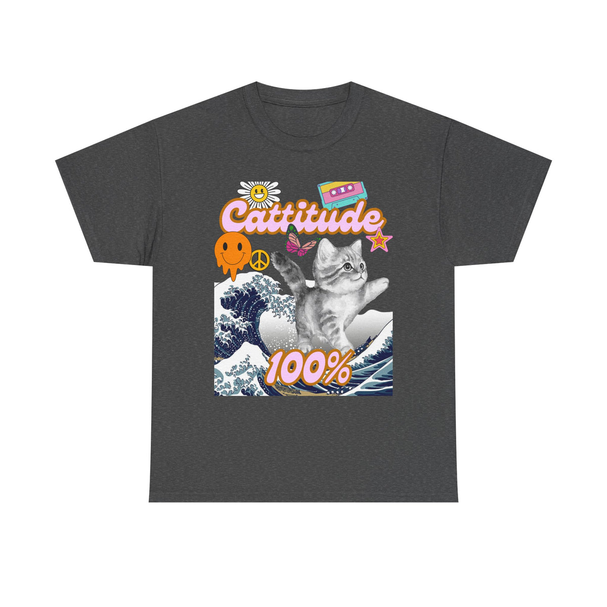 Cattitude 100% -  Cat Lovers - Unisex T-shirt