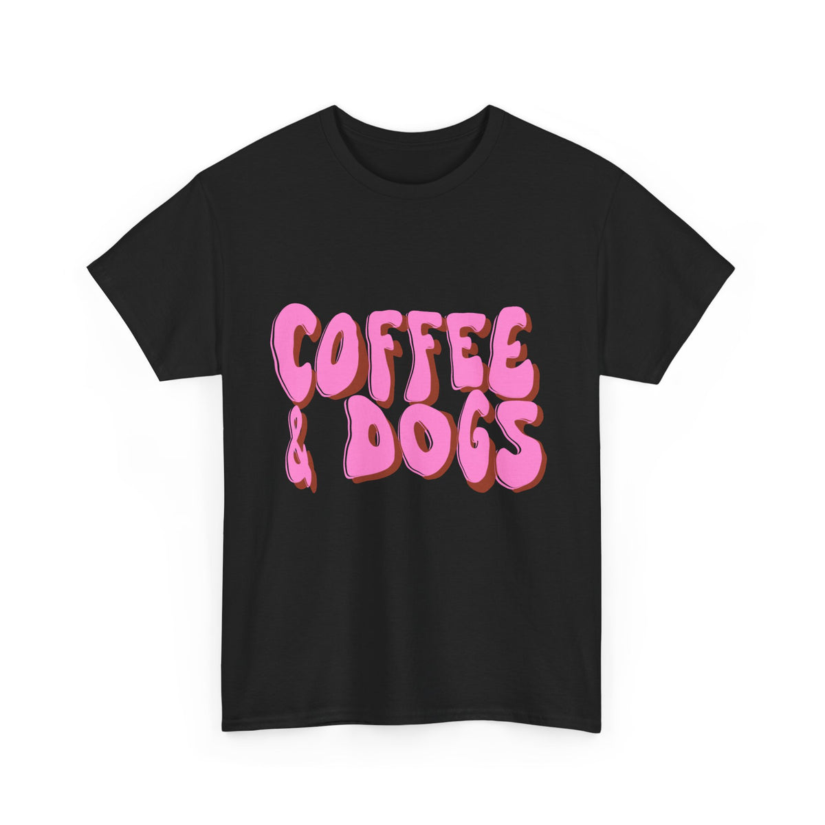 Coffee & Dogs Psychedelic Graphic T-Shirt