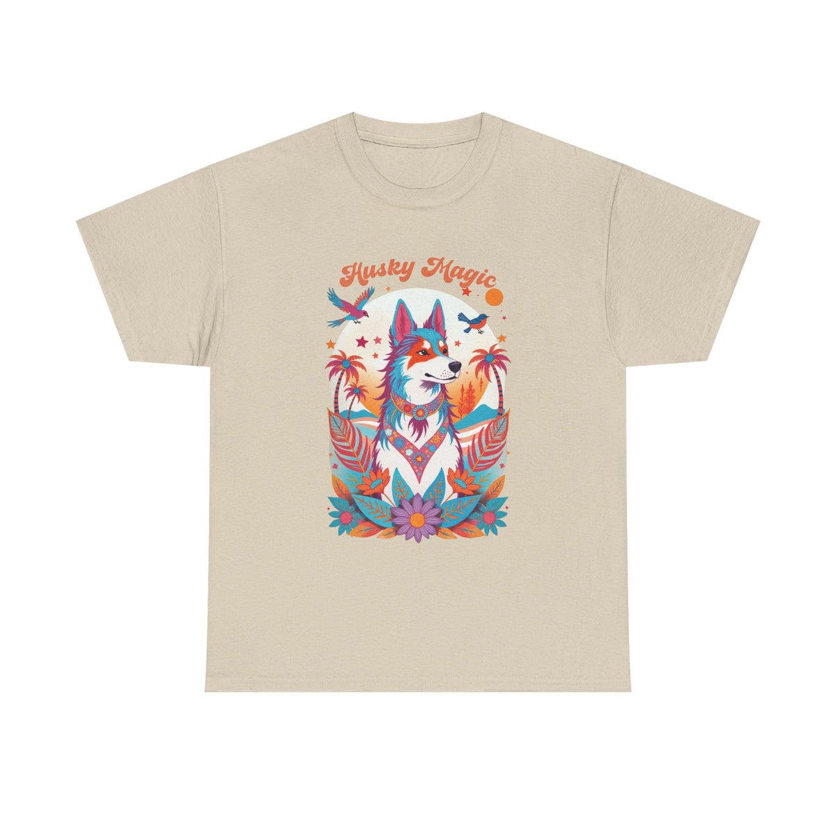 Husky Pop Psychedelic Retro Graphic Tee by Electrik Land