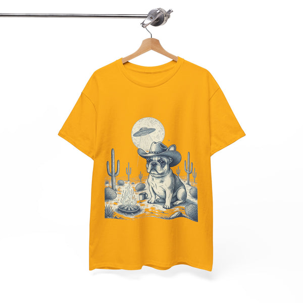French Bulldog Cowboy & Desert UFO  - Unisex T-shirt