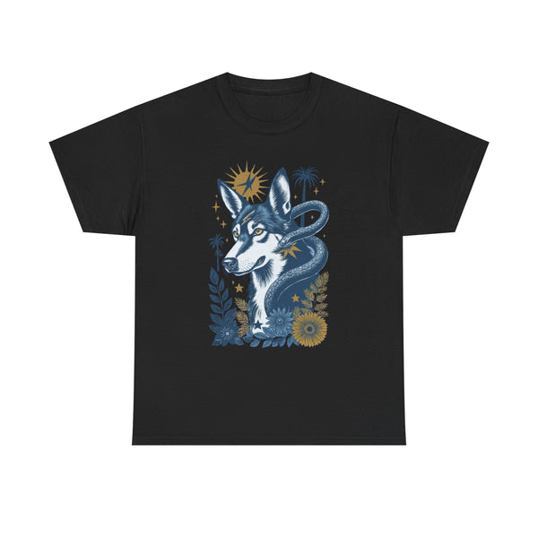 Husky Vintage Style Tattoo graphic T-Shirt