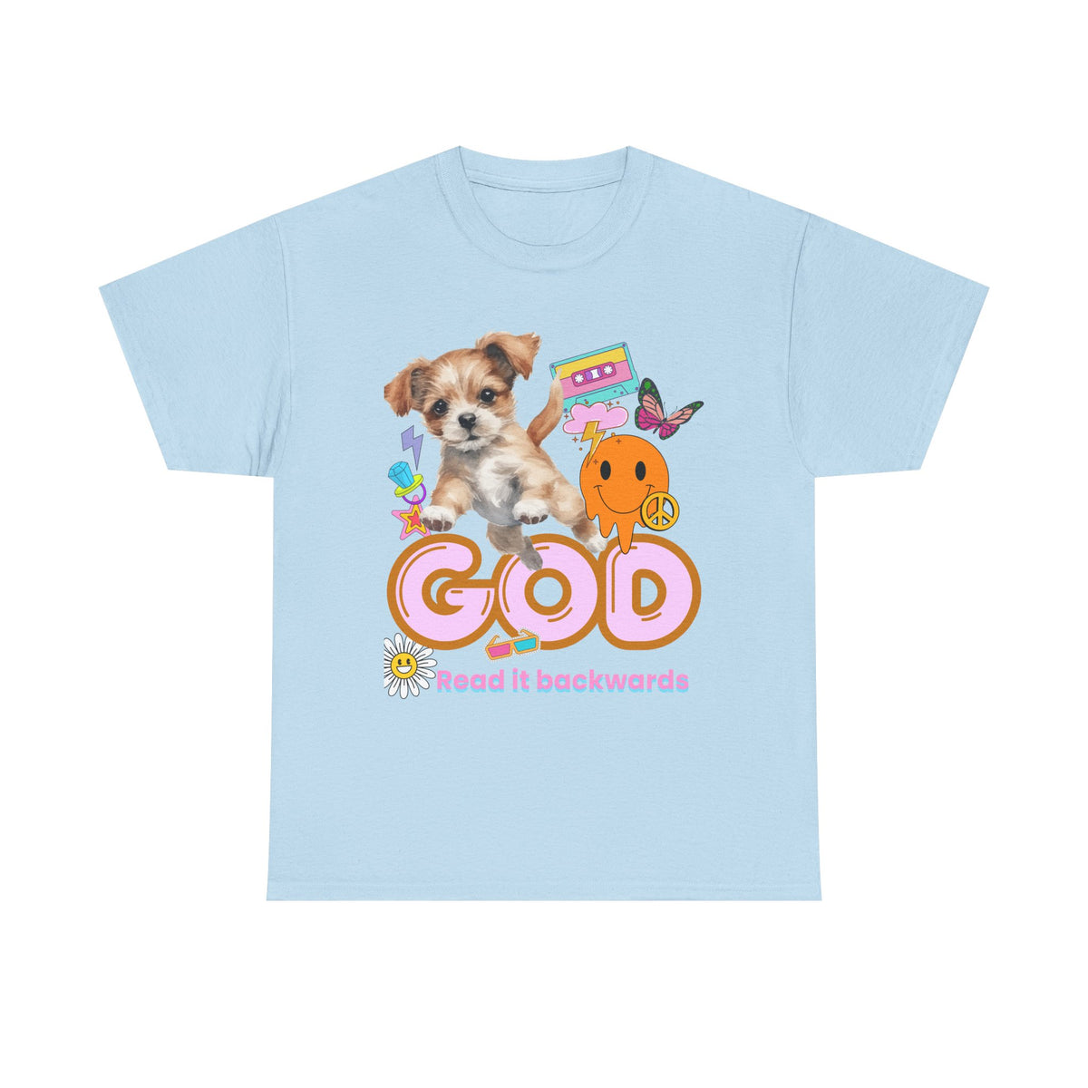 G.O.D Puppy Read it Backwards - Unisex T-shirt