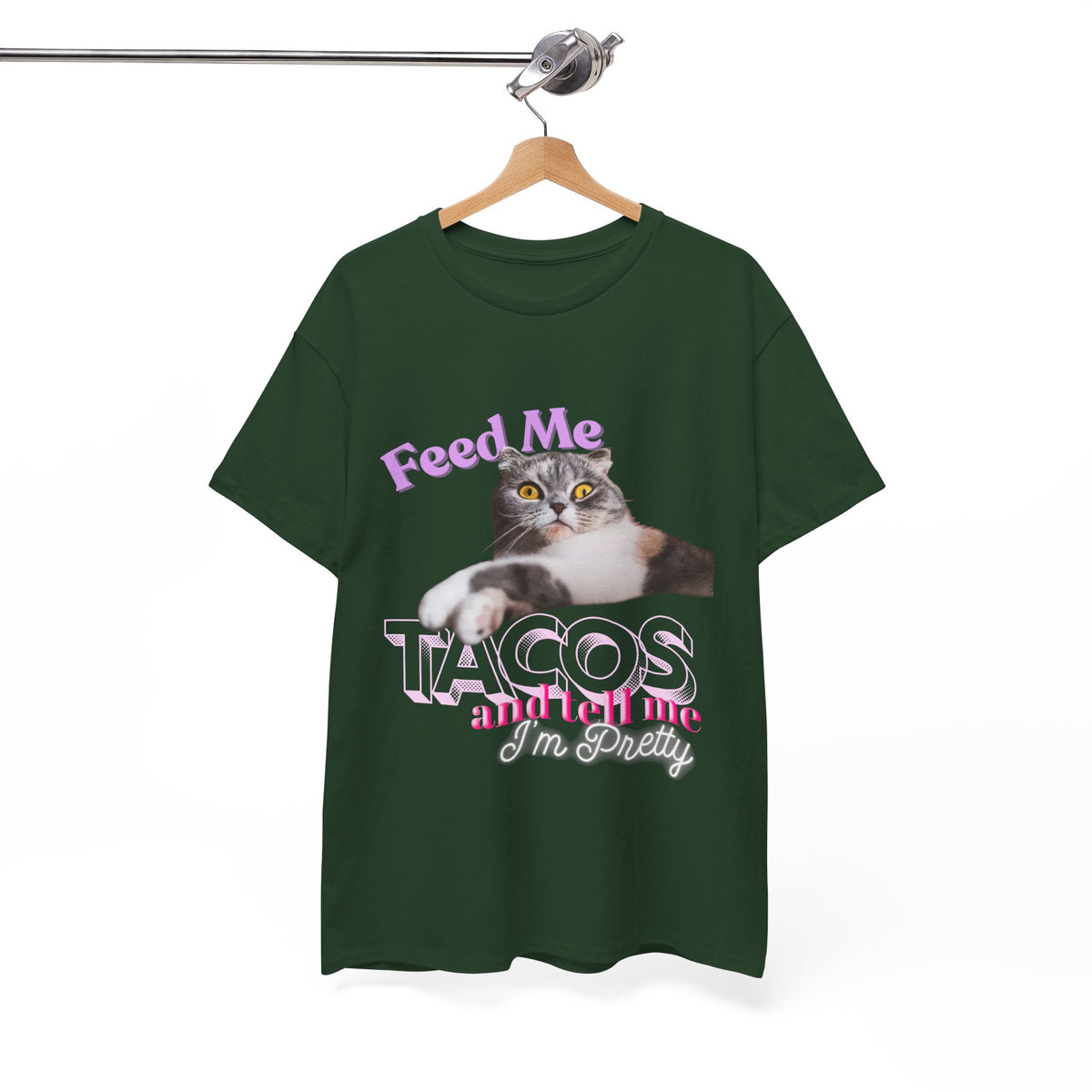 Feed Me Tacos and Tell Me I’m Pretty Cat Tee by Electrik Land