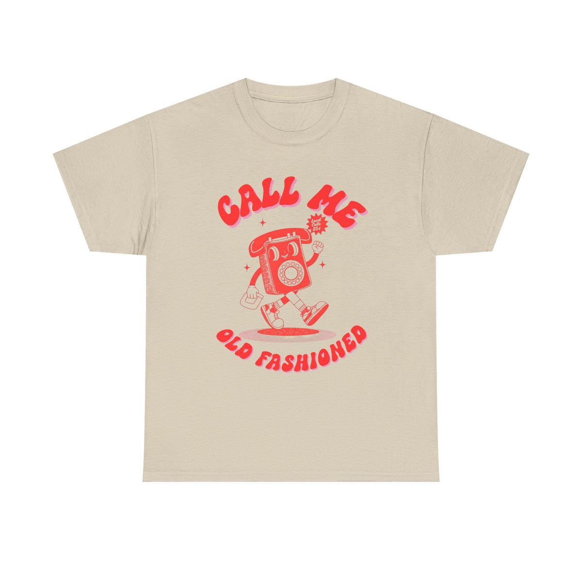 Call Me Old Fashioned Vintage Red Phone Tee by Electrik Land