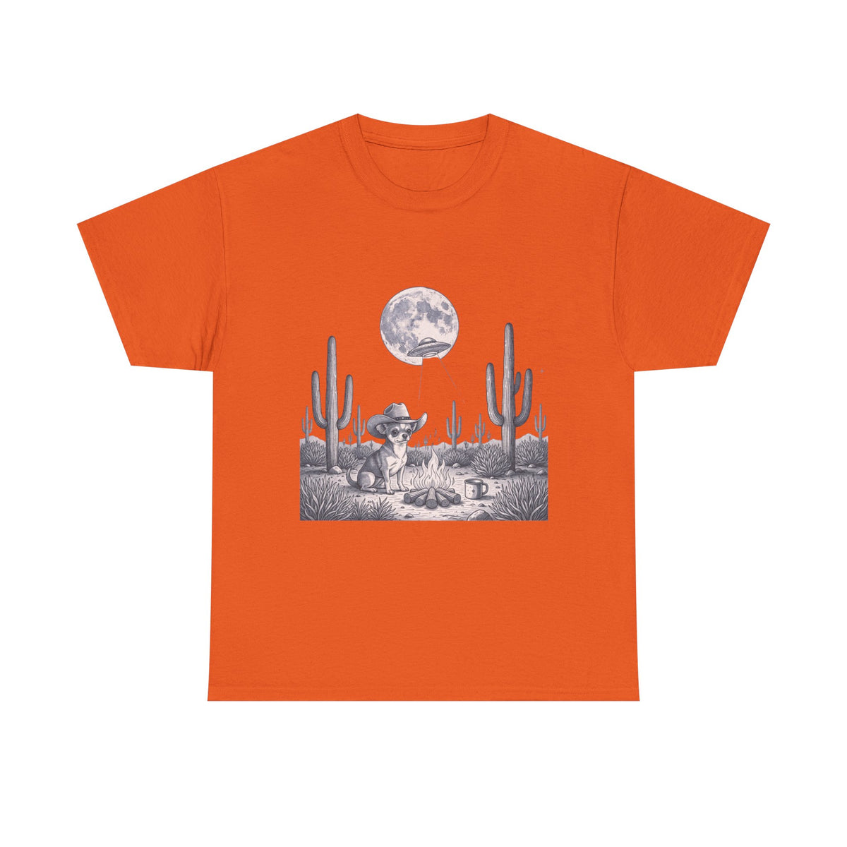 Chihuahua Cowboy & Desert UFO  - Unisex T-shirt