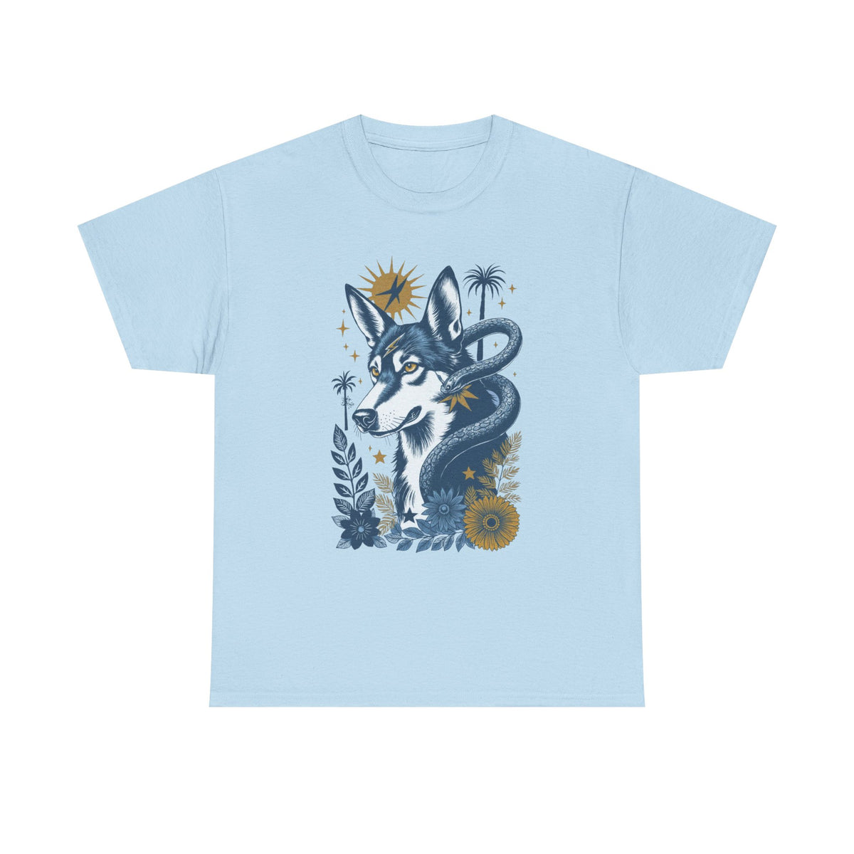 Husky Vintage Style Tattoo graphic T-Shirt