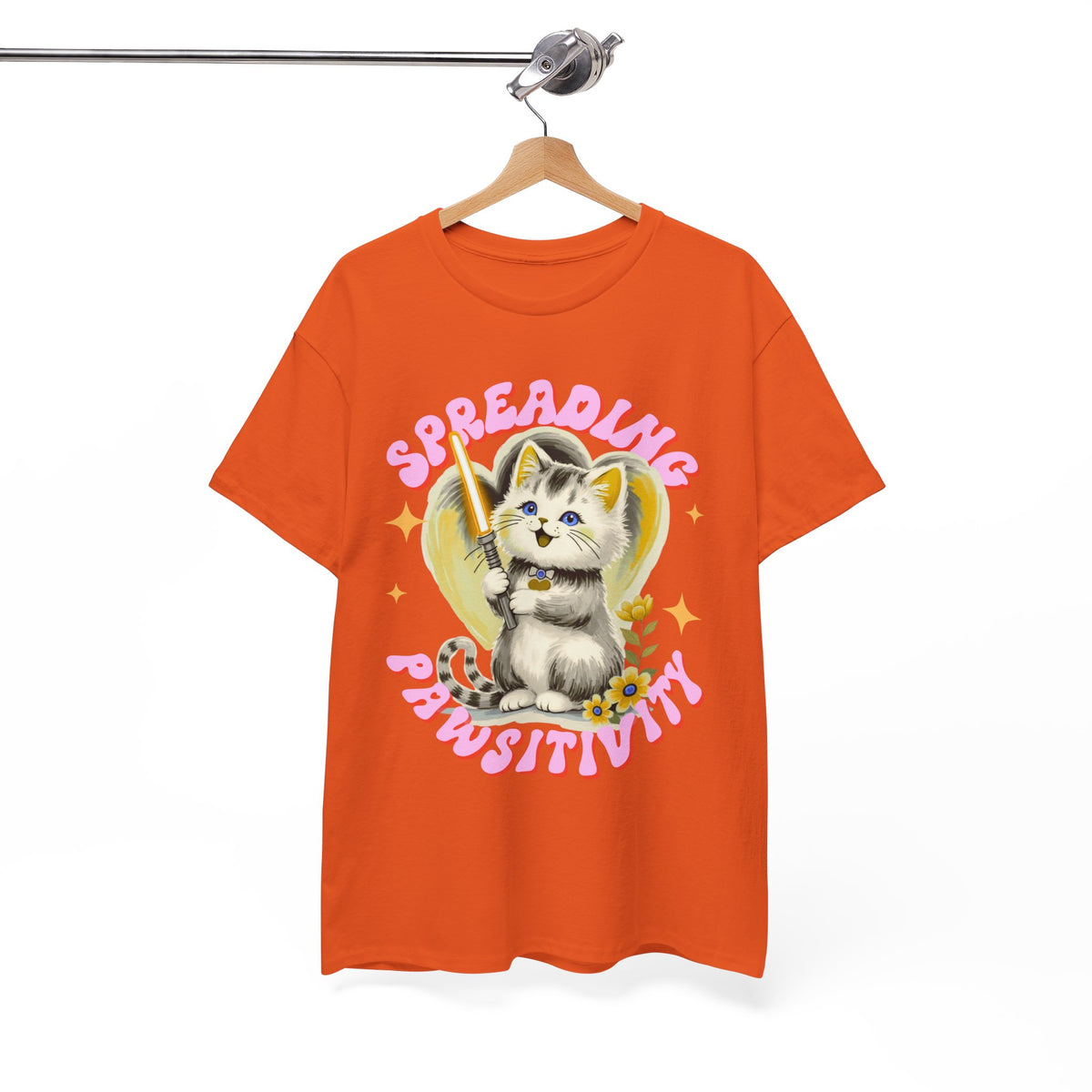 Spreading Pawsitivity Cat |  Unisex T-shirt
