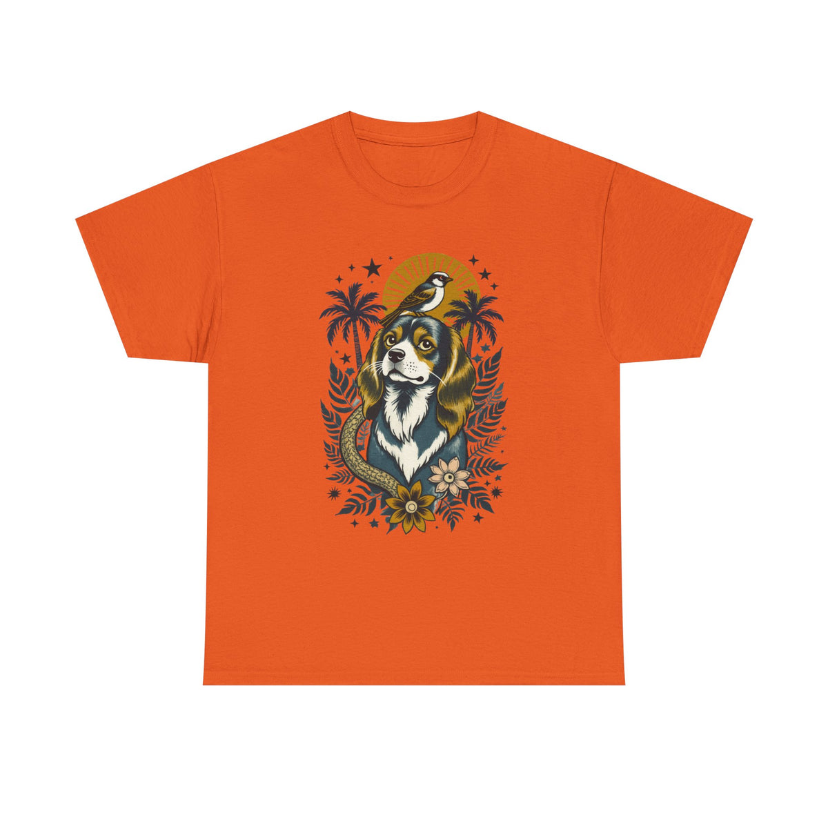 King Charles Cavalier Vintage Style Tattoo graphic T-Shirt