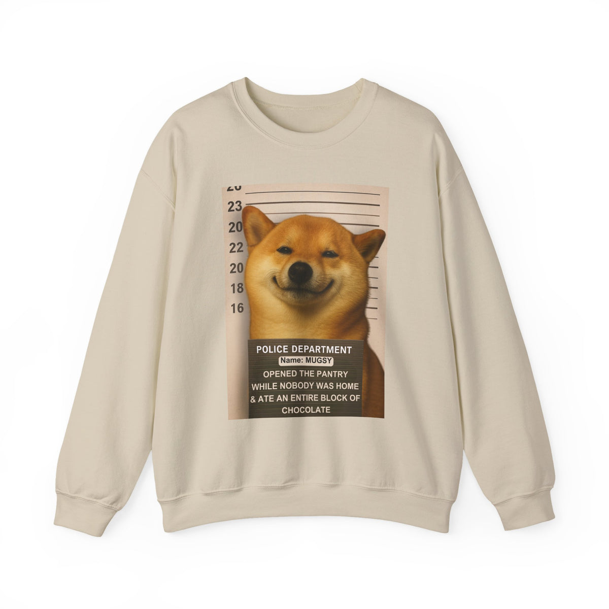 Pet Mugshot Custom Print - Unisex Crew Sweater