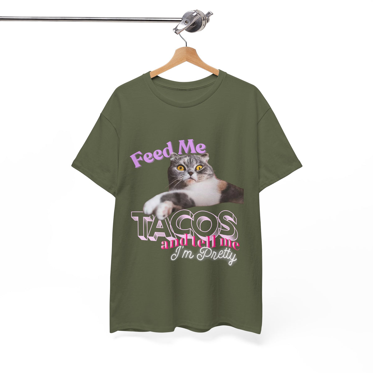 Feed Me Tacos and Tell Me I’m Pretty Cat Tee by Electrik Land