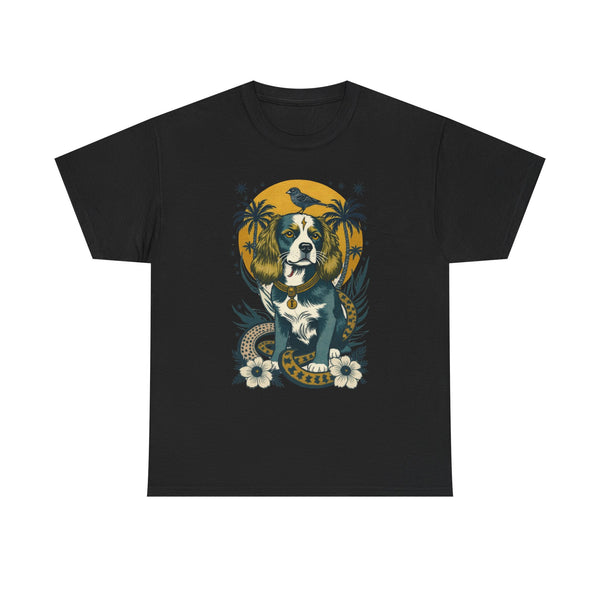King Charles Cavalier 1 Vintage Style Tattoo Graphic T-Shirt